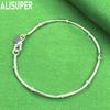 925 Sterling Silver Delicate Snake Bone Bead Bracelet - Charming Gift Jewelry