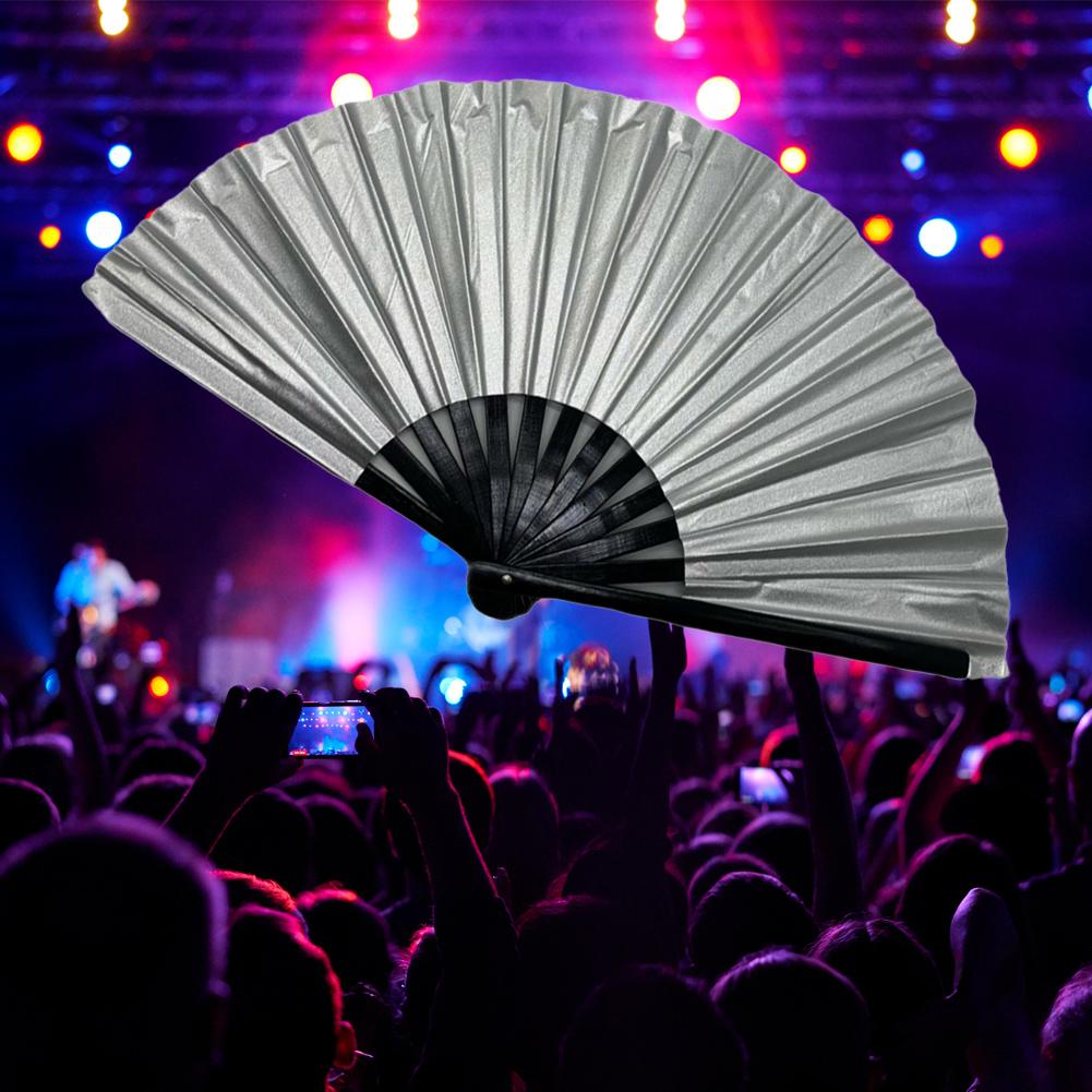 Laserfarben Hand Rave Fächer, Groß Holographisch Faltbar Deko Für Line Party Heim Fächer Party Disc D3C6