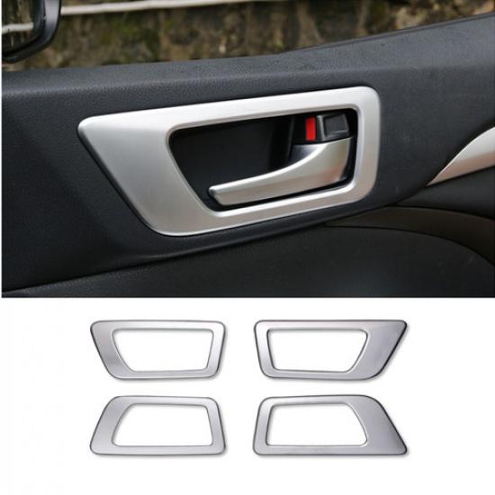 For Toyota Highlander 2017- Silver Interior Door Handle Bowl Cover Trim 4PCS
