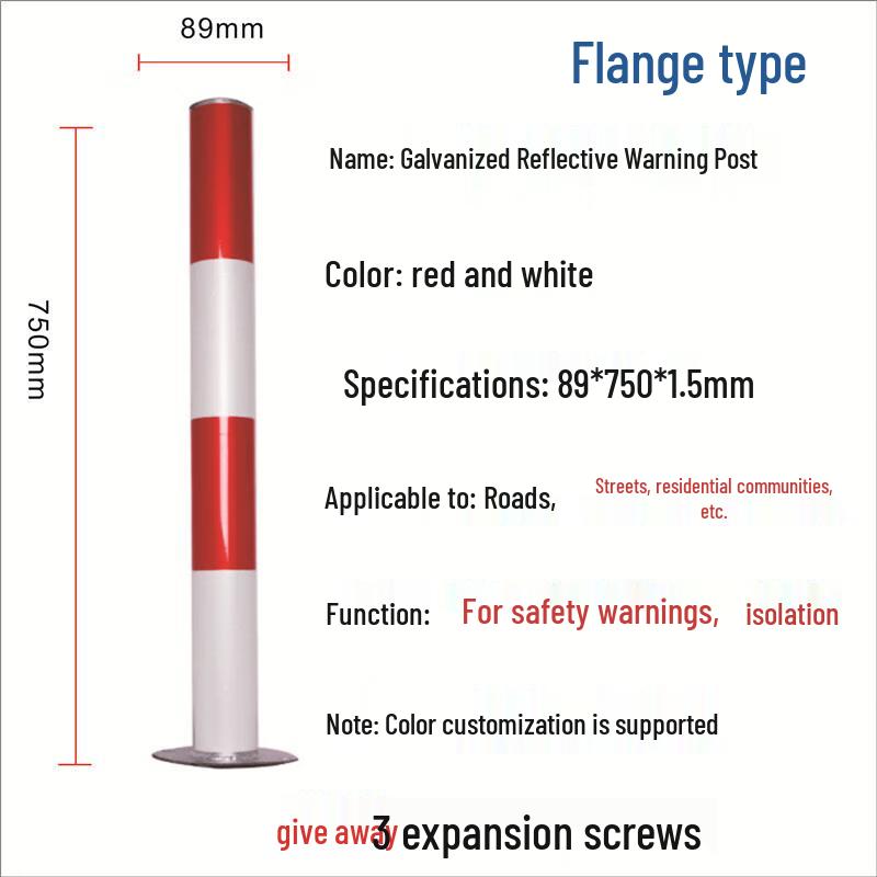 

Reflective Road Safety Bollard with Flange