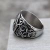 Vintage Solid Stainless Steel Men's Ring Viking Celtic Knot Design Band
