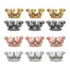 Elegant 6x12mm Crown Shape Beads Jewelry Crafting Supplies Alloy Texture for Necklace Bracelet Chain Accessories