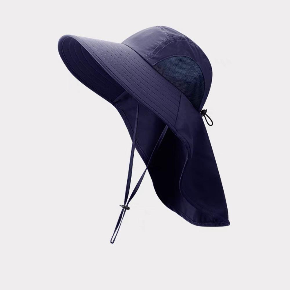 

50+ UPF Wide Brim Sun Hat Hiking Men Bucket Hats Trendy Sun Protection Hat with Neck Cover темно-синього кольору