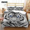 Duvet Cover Tiger Soft Comforter Cover Microfiber Animal Bedding Set Tiger Pattern Quilt Cover for Room Decor Bedclothes Bedroom