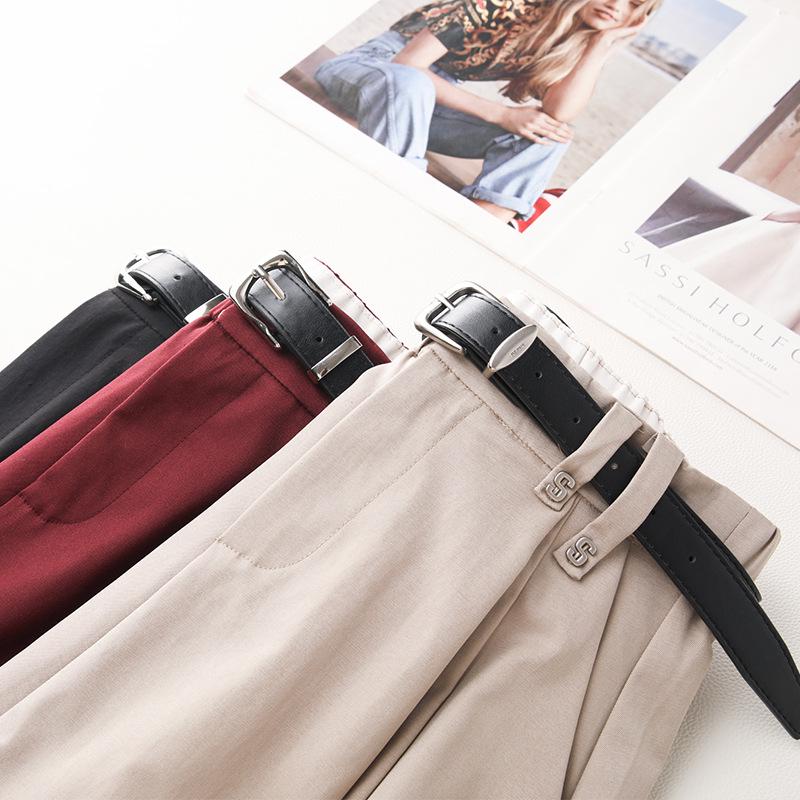 2025 Neuer Damen Roter High-Waist A-Linien Midi Faltenrock - Schlankmachende & Lockere Passform für Frühling und Herbst