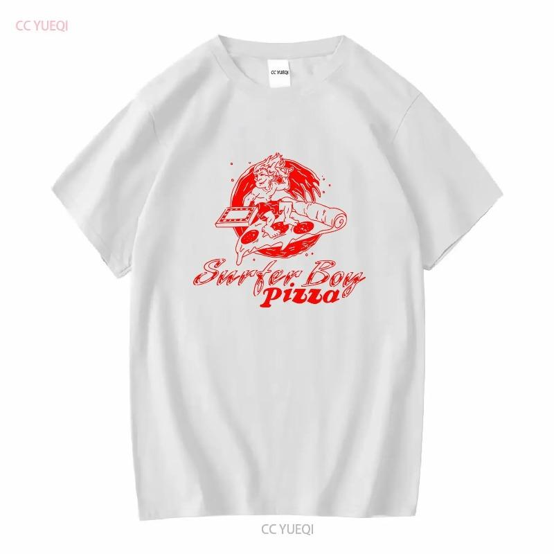 Retro T-Shirt 100% Baumwolle 80er Jahre Stranger Surfer Boy Pizza Dinge Lange oder Kurze Ärmel Vintage Gewaschen Weich Herren Stilvoll Unisex
