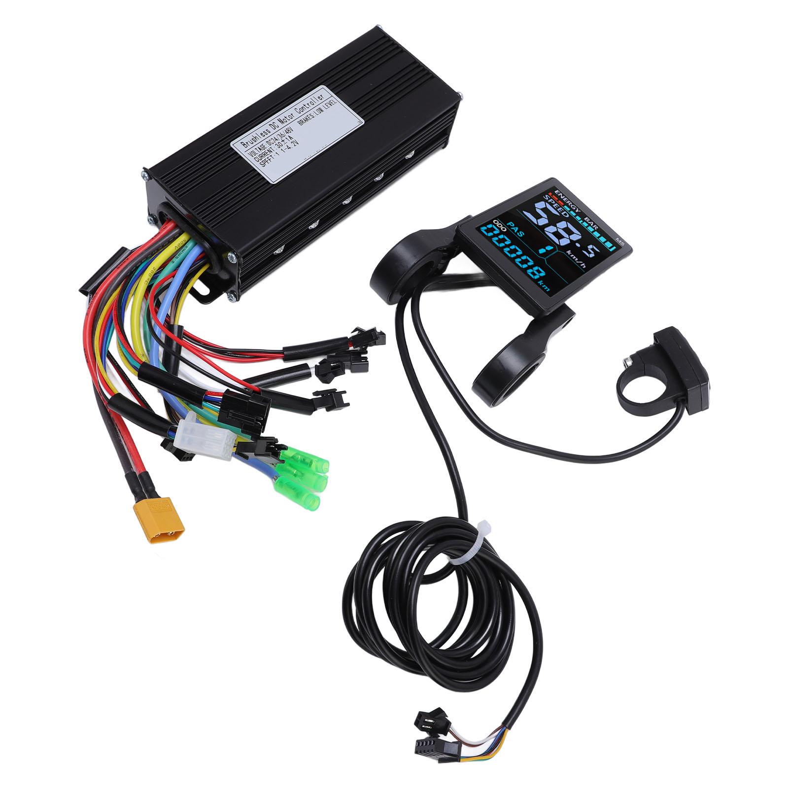 36V 48V Electric Bike Controller M5 LCD Display Panel 30A 3 Mode Sine Controller LCD Display Kit for Electric Bicycle