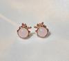 Natural Rose Quartz Dragon Stud Earrings for Women - Cute, Trendy, Versatile, Exquisite, Guardian Benming Year Accessory.
