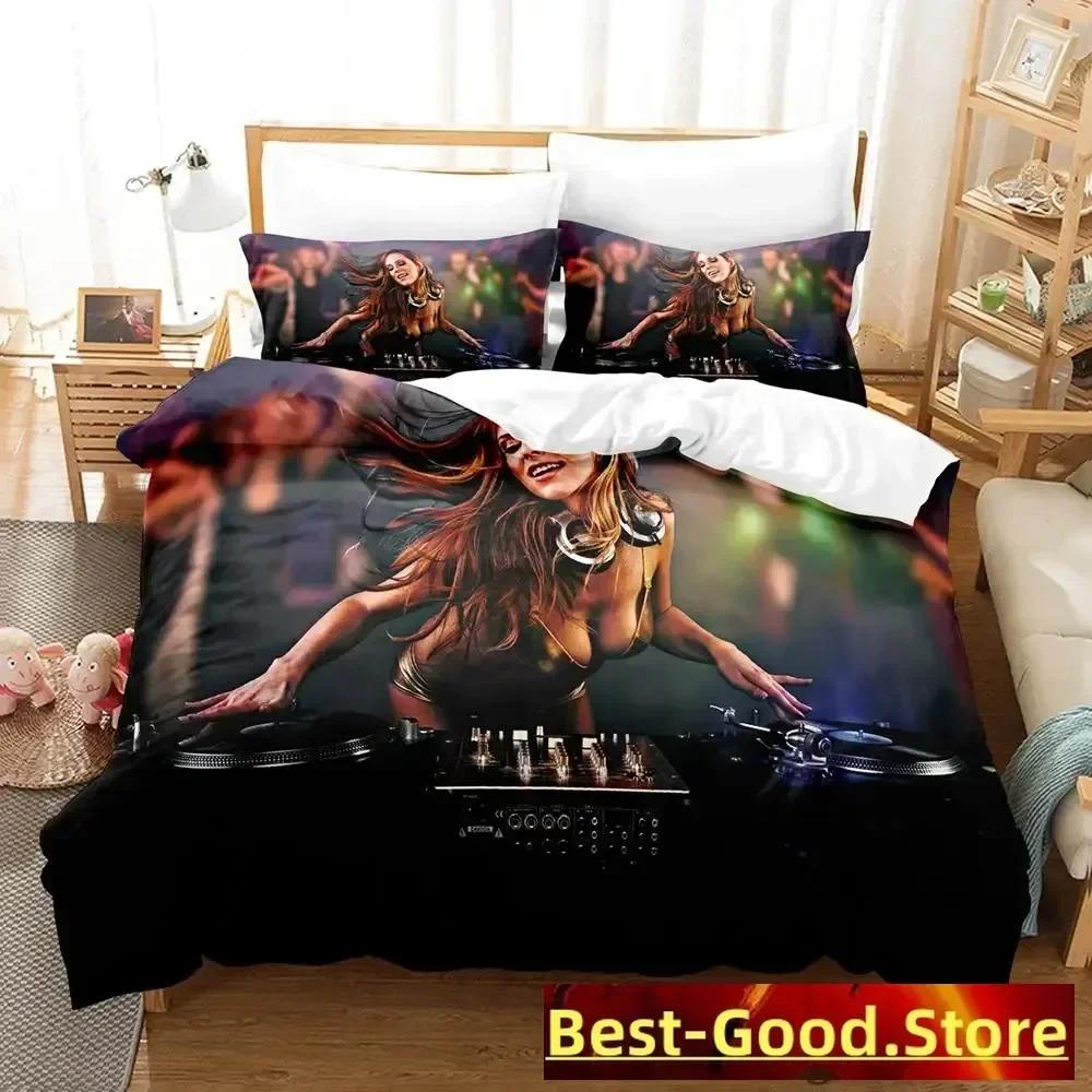 Personality Music DJ Rock Bedding Set Printed Bed Set With Pillowcase Bed Duvet Cover Single Double Queen Super King Size