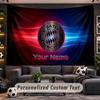 Wall Hanging Tapestry Custom NameBayern Munich Pattern Personalized Printed Fabric Wall Decor