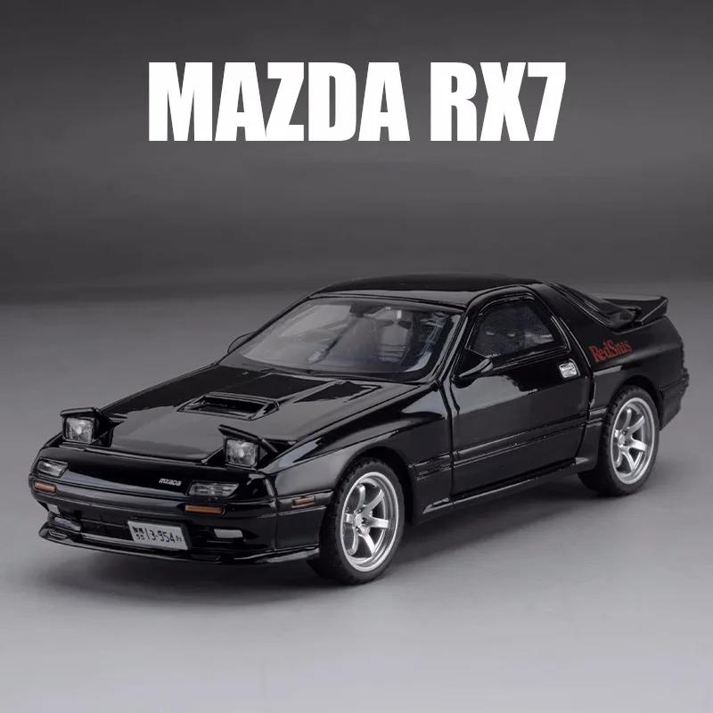 1/32 Mazda RX-7 Alloy Car Modelo Diecast Metal Sports Vehicles Modelo Alta Simulação Som e Luz Coleção Crianças Brinquedo Presente