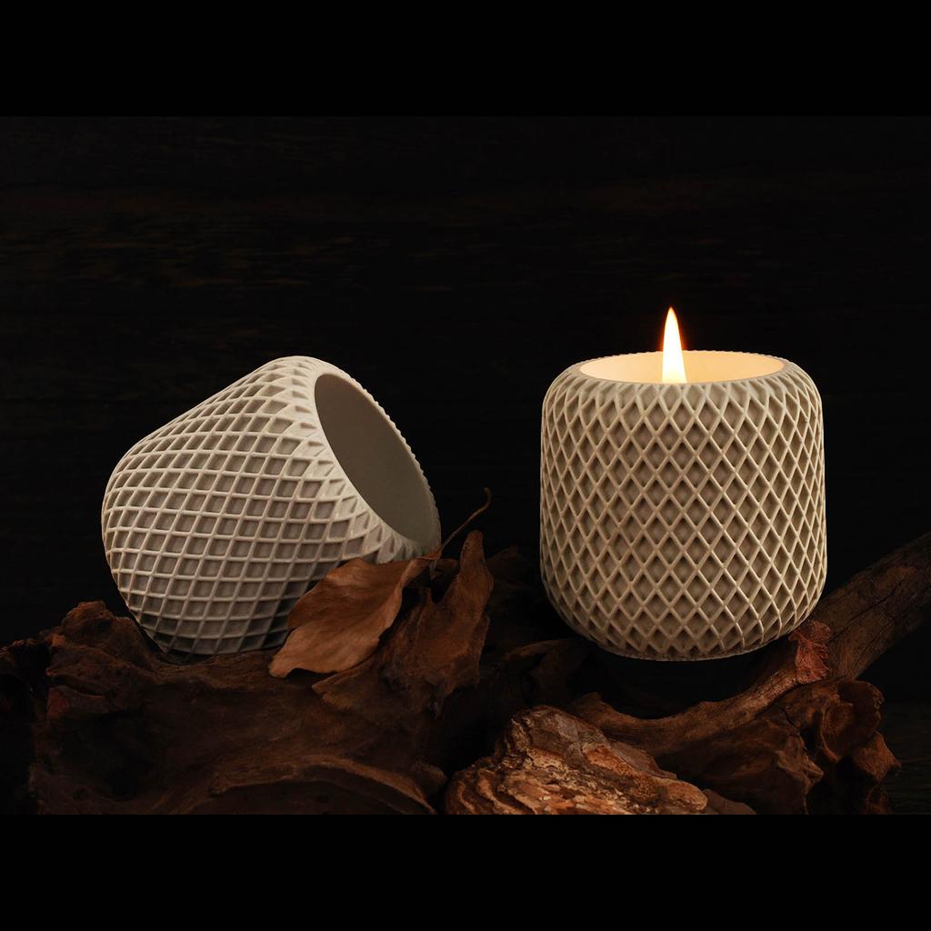 Unregelmäßiges Gitter Aufbewahrungsbox Form Ornamente Glas Flaschen Gips Beton Formen DIY Kerze Tasse Form Blumentopf Silikon Harz