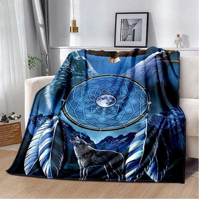 Eagle Printed Blanket Household Sheet Sofa Cover Living Room Office Lunch Break Blanket Soft Casual Washable Thermal Blanket