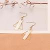 White Shell Triangle Stud Earrings - Korean & Japanese Style B532.