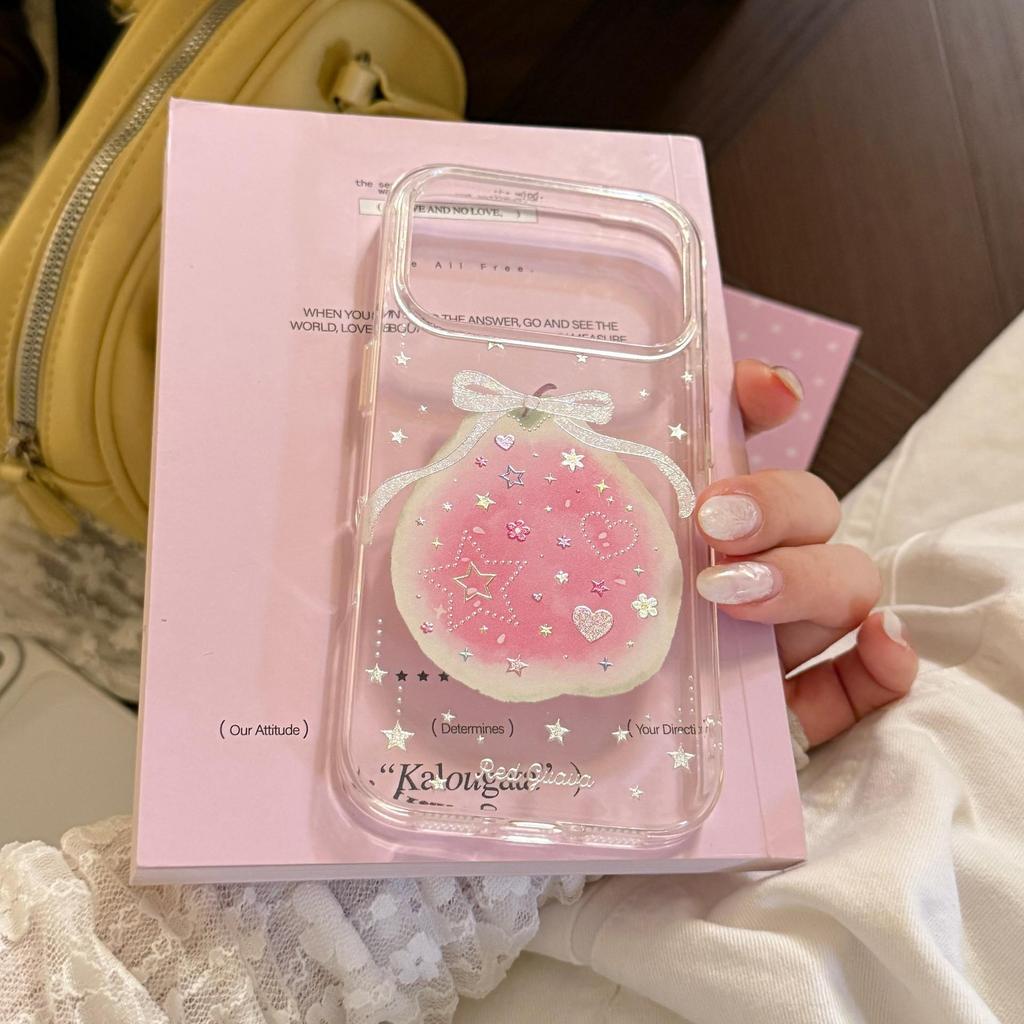 Creative Guava Bow Phone Case for iPhone 16, iPhone 17, and iPhone 17 Pro Max