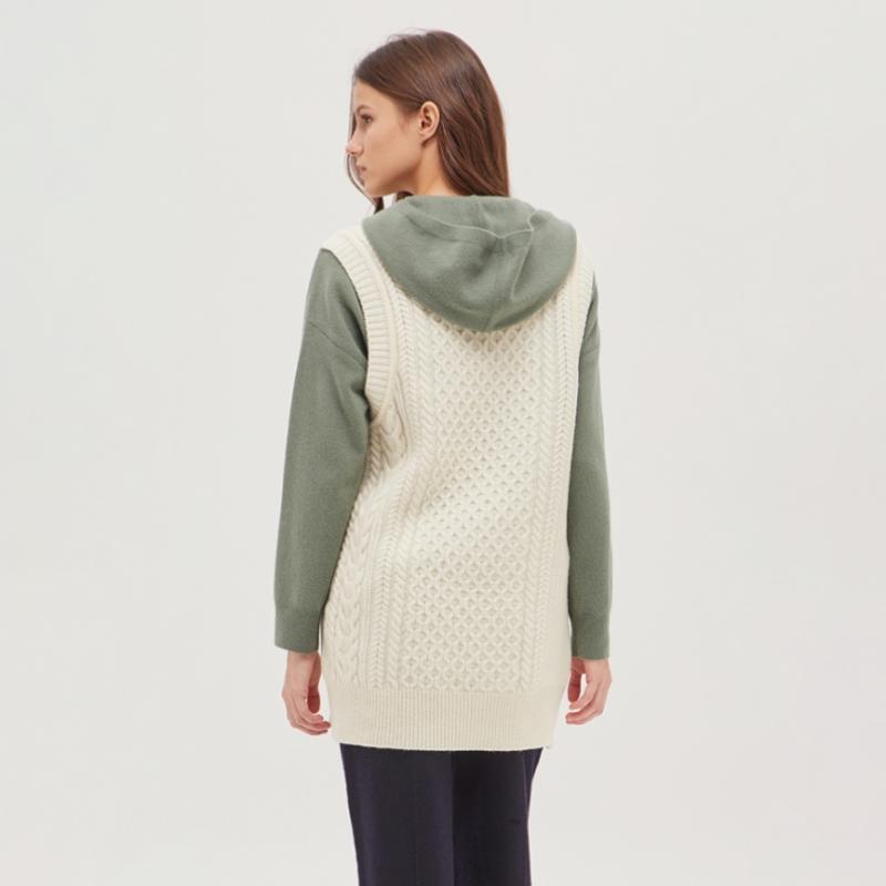  Benetton  Benetton Cable Tissue Knit Vest Bakvf1061 Iv