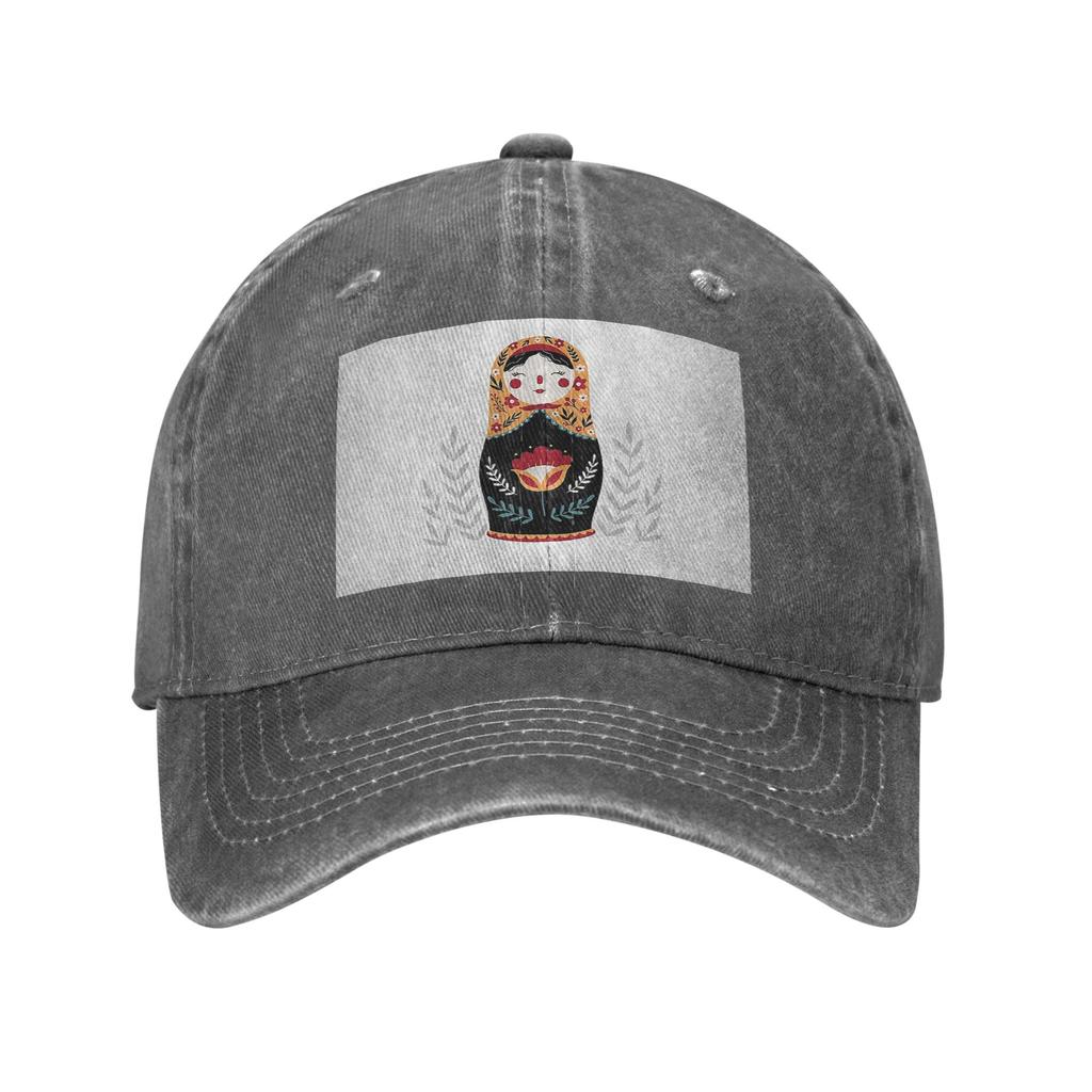 Matryoshka Russian Nesting Doll Washed Denim Cap Casual Baseball Caps Adjustable Hat Summer Unisex Baseball Hats