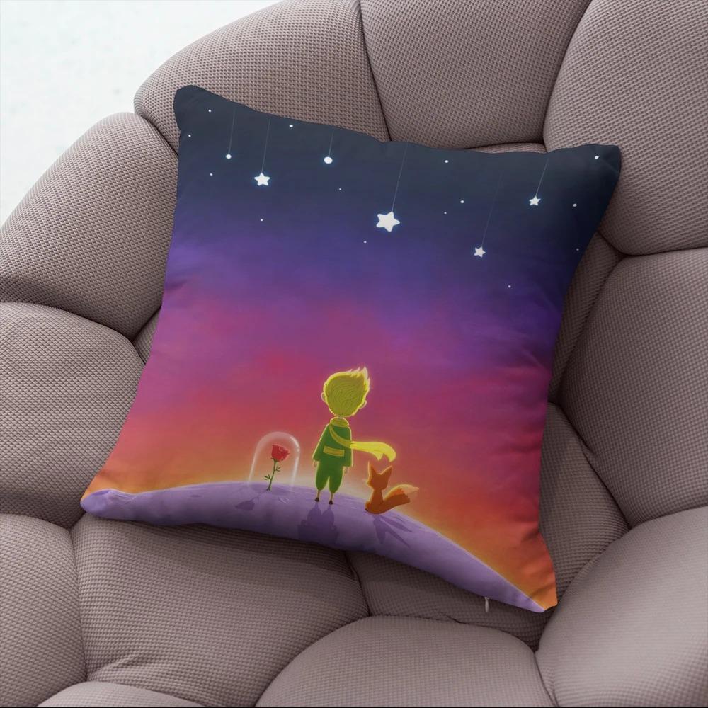 Little Prince Printed Cartoon Pillowcase Interior Decoration Office Living Room Home Pillowcase
