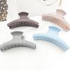 Curved Metal Shark Clip Woman Geometry Metal Hollow Hair Claw  Solid Color Ponytail Hairpin Light Luxury Hair Accessories
