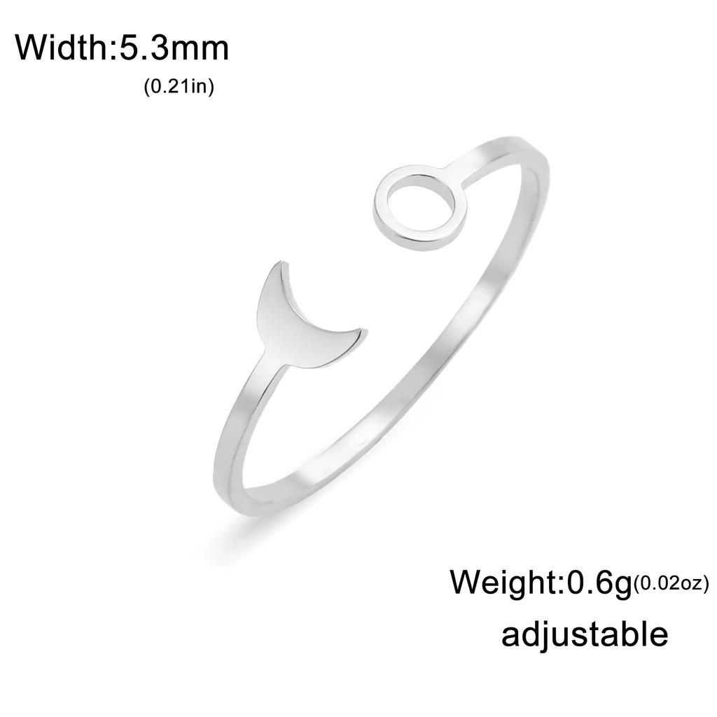 Cazador Crescent Moon Full Moon Rings for Women Stainless Steel Open Finger Rings 2025 Trend Jewelry Birthday Gift Wholesale