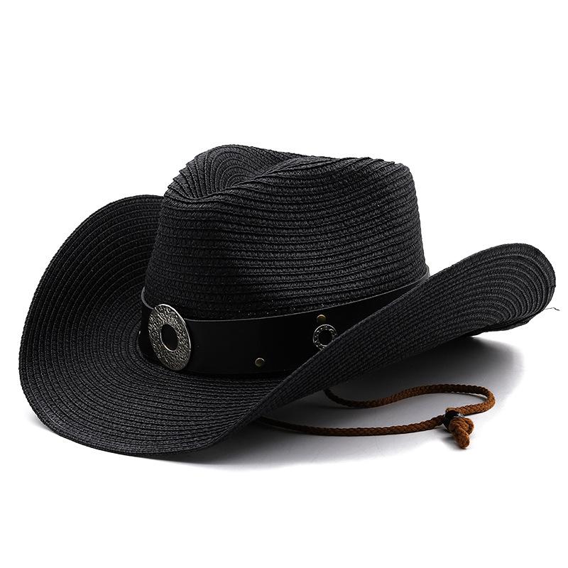 Hot Sale Universal Wide Belt Western Cowboy Hat Wide Brim Fedora Cowboy Hat Sun Hat Travel