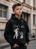 Sport Kinder Kapuzenpullover Sweatshirt Papa + Ich Motocross Vater Kind Fahrer Aufdruck Langarm Kinder Oberteile Lässiges Outfit Für Herbst TäglichOutdoorKleidungNeu