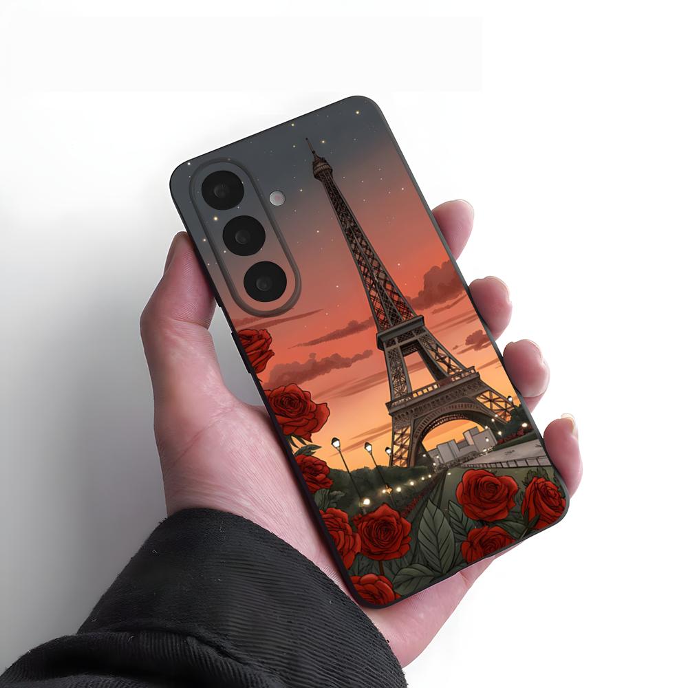 Eiffel Tower Phone Case For Samsung A25 A13 A33 5G A54 A36 A35 A56 A52 A14 Shockproof Soft Cover