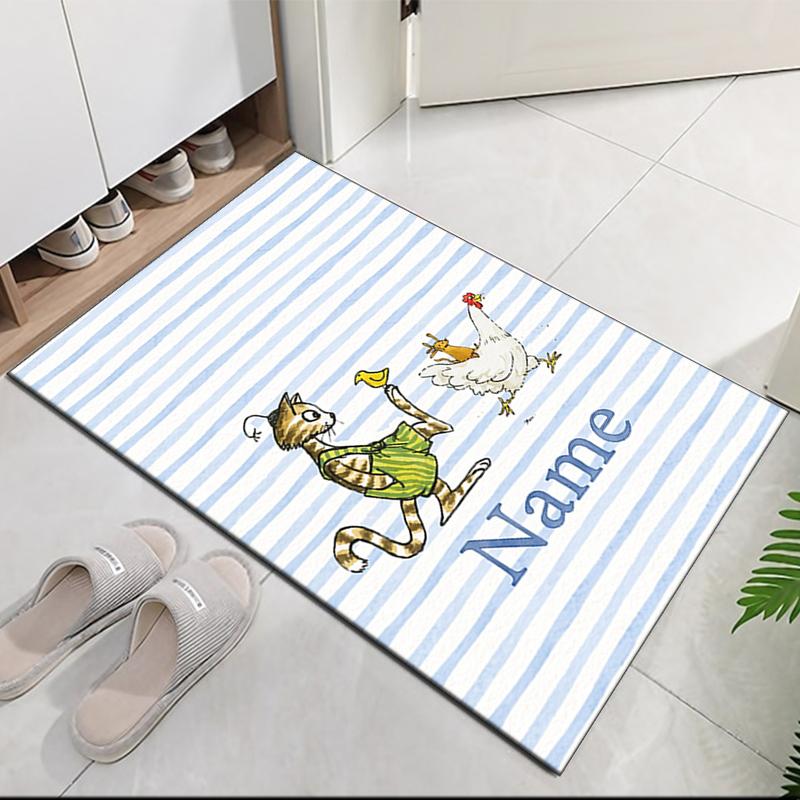 Custom Name Pettson Findus Printed Carpet Rug For Office Chair Living Room Bedroom Kitchen Room Decor Gifts