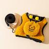 Soft Fleece Dog Collar Harness Cute Pet Vest Chest Strap Pet Backpack  Outdoor Walking Travel
