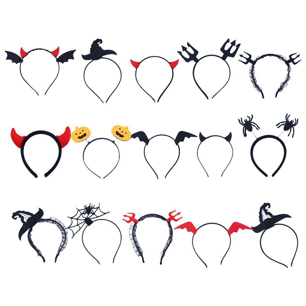 Large Non-slip Costume Accessory Halloween Party Devil Wing Cloth Halloween Hairbands Spider Halloween Headband Women Hair Hoop