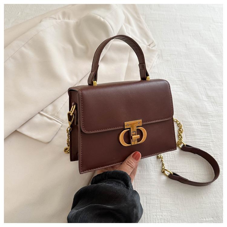 

Весна 2024, нова повсякденна модна сумка через плече, проста модна сумка-мессенджер, повсякденна жіноча сумка в стилі ретро темно-коричневого кольору