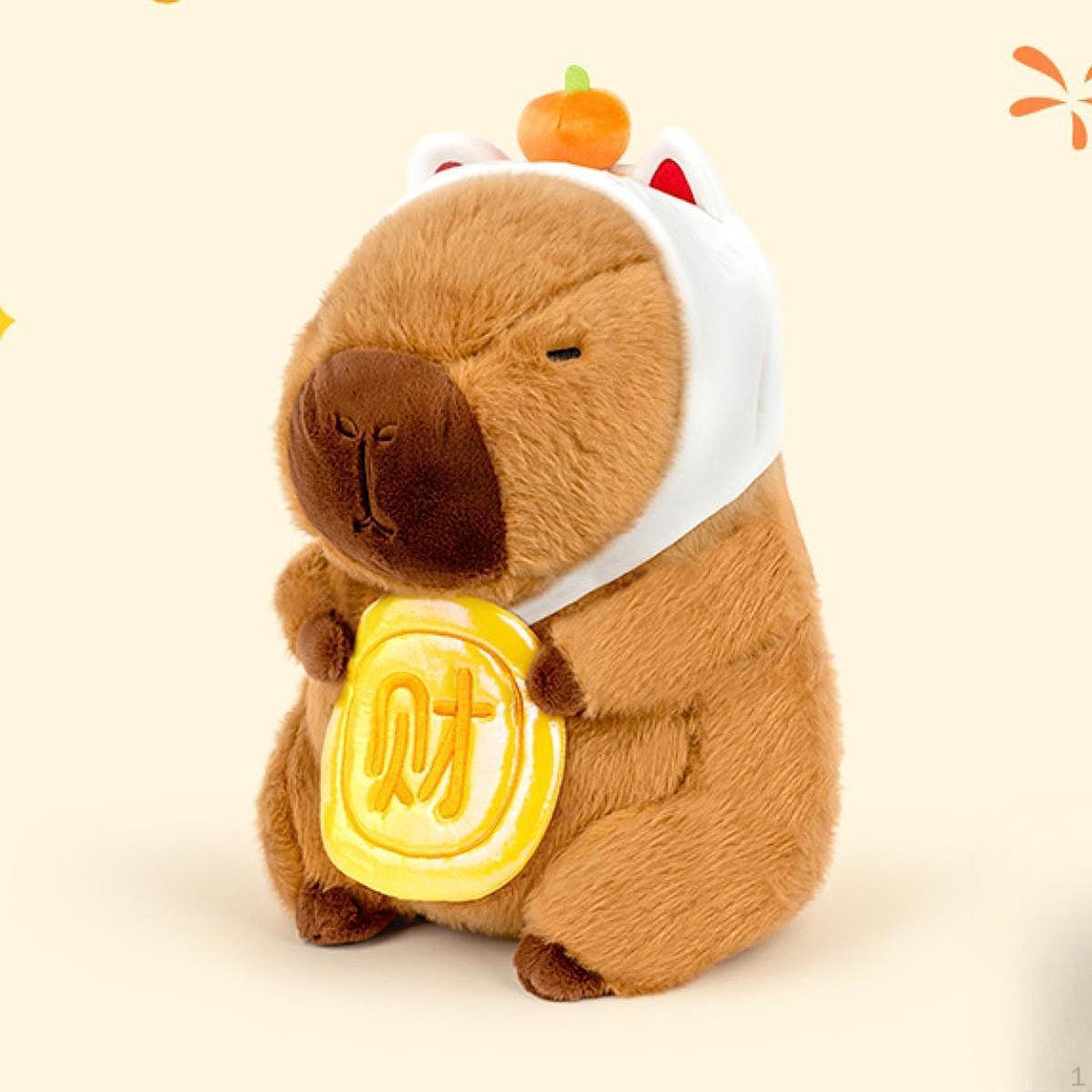 

Капибара плюшевая кукла талисман года декор милый мягкий чучело животное домашнее украшение для гостиной Jin Bi