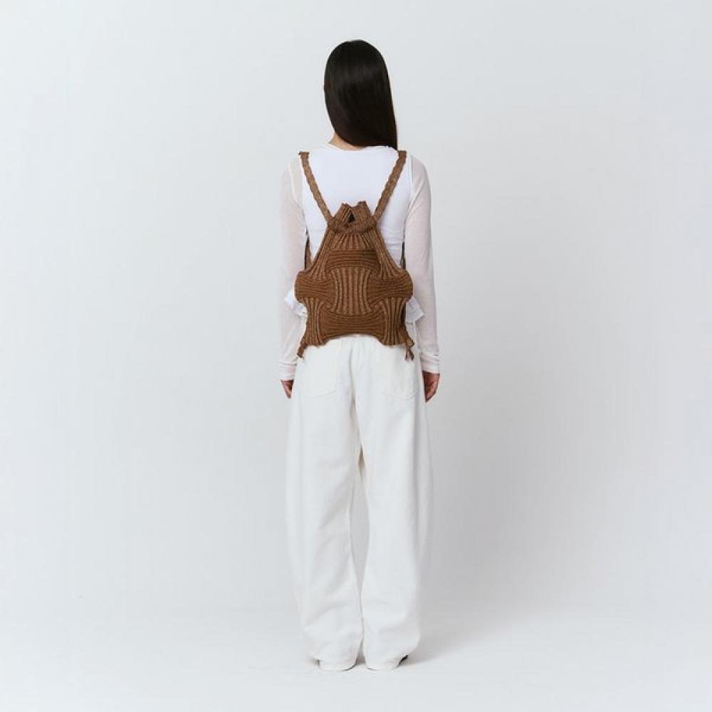 Pleatsmama Glitter Camel New Bow Backpack