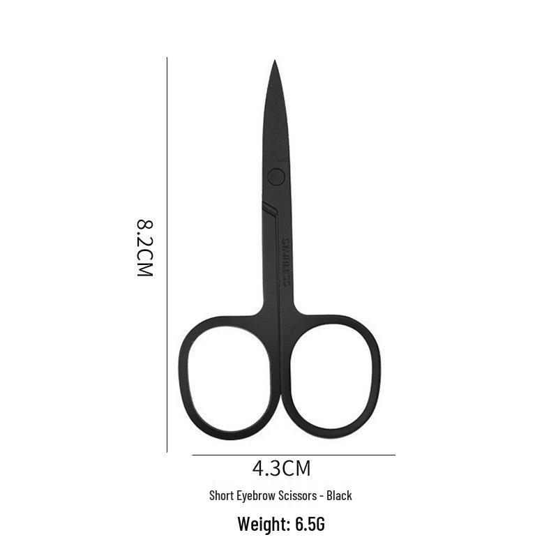 Stainless Steel Eyebrow and Nose Hair Scissors - Round & Pointed Tips, Mirror Polished.