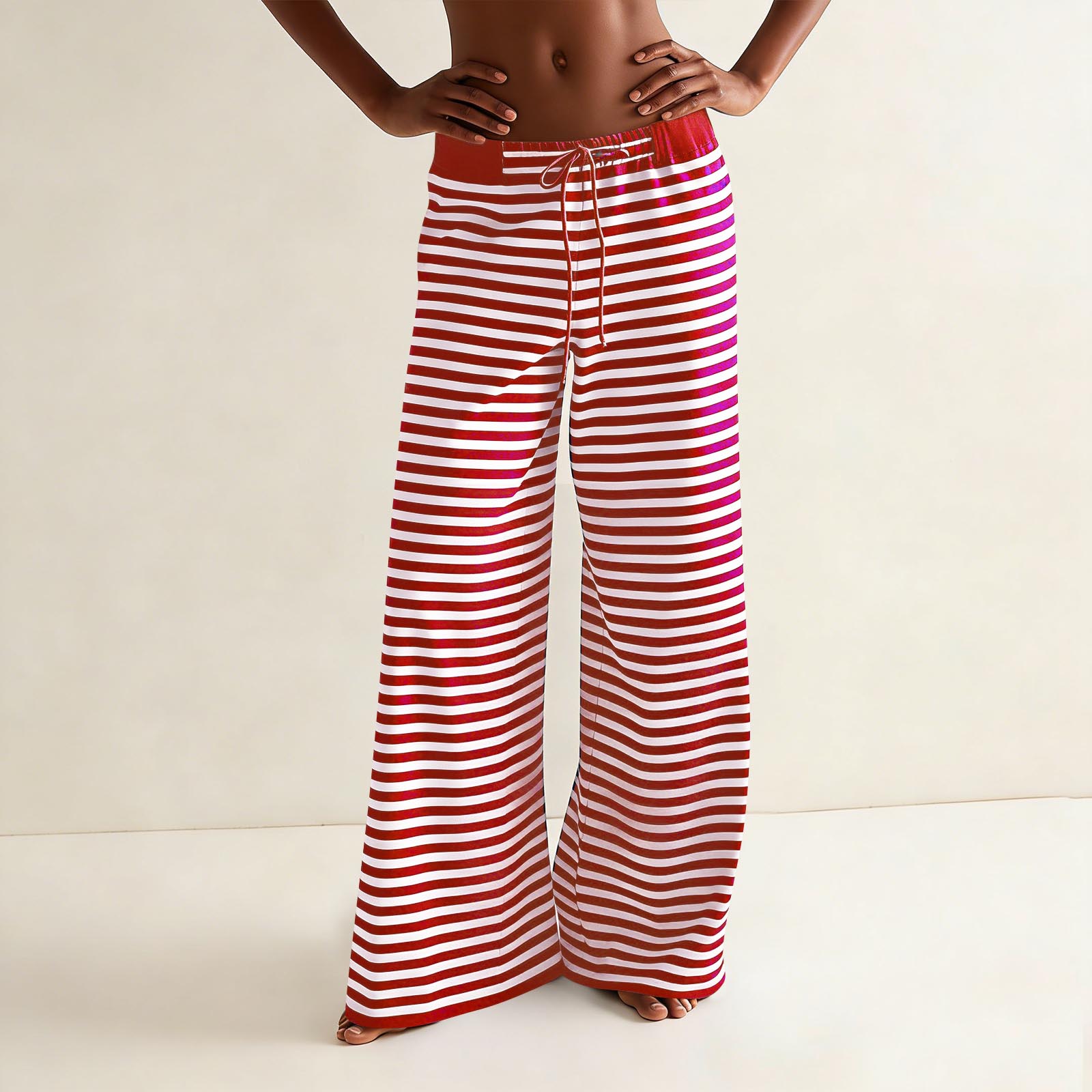 

Pajama Pants Sleepwear Casual Drawstring Elastic Waist Pants Comfy Straight Yoga Loose Trousers L