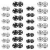 24TE 200 Sets Sew-on Snap Buttons Metal Snap Fastener Buttons Press Button for Sewing
