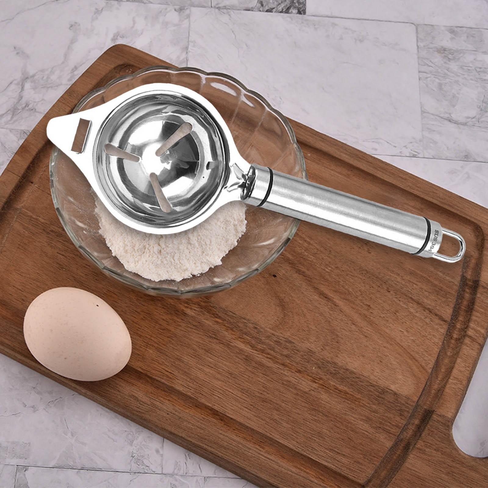 Whisk Stainless Strainer Egg Yolk White Filter Kitchen Baking Tool Yolk Divider For Home Egg Yolk Separator Egg Yolk Spoon Bread