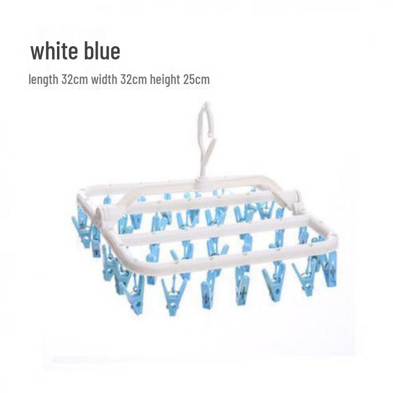 Multi-Clip Clothes Drying Hanger