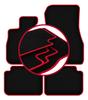 Velour Floor Mats with Red Edge For: BMW 8 G16 Gran Coupe (2019-2022)