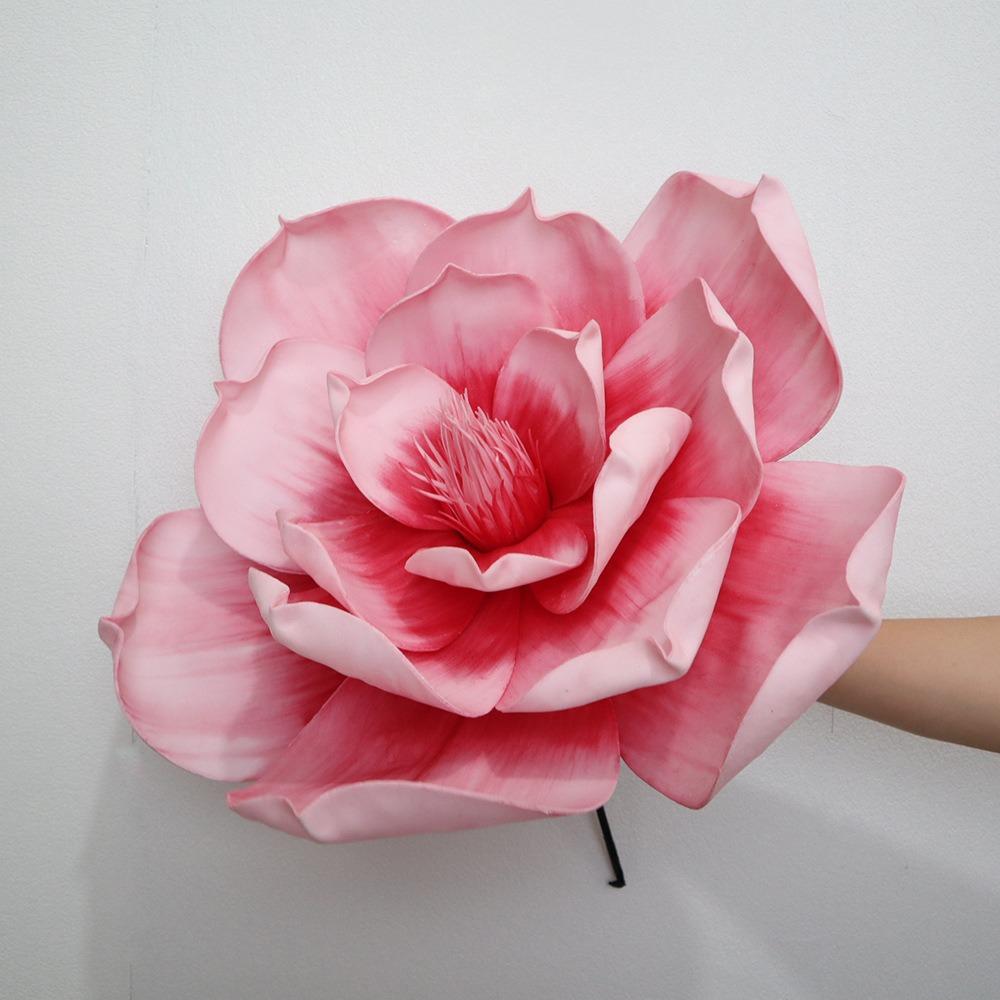 

3D Simulated Magnolia Flower Large-scale Colorful Foam Simulation Flower Window Display Shopping Mall Scenery Fake Magnolia розовый