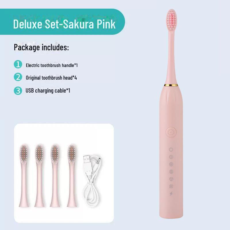 Universal Sonic Electric Toothbrush with Soft Bristles for Adults & Children - Automatic, Rechargeable, Ideal for Couples