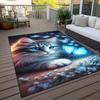 Cute Play Cat Polyester Carpets, Non-slip, Anti Slip, for Livingroom, Bedroom, Home Decor, Kitchen, Sofa, Table, Christmas Decor