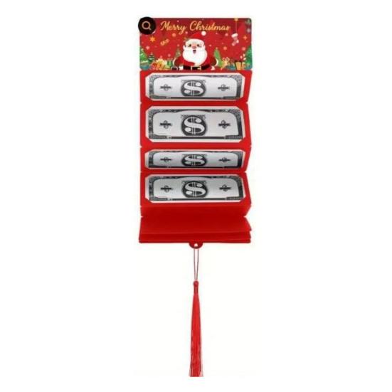 Christmas Red Envelope Money Box Gift Card Holder 10 Slots Surprise