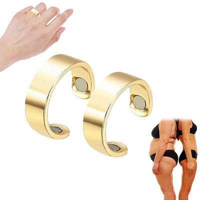 2 Pack Lymphatic Drainage Magnetic Ring Weight Loss Slimming Magnetic Ring Elegant Magnetic Open Ring for Men Women