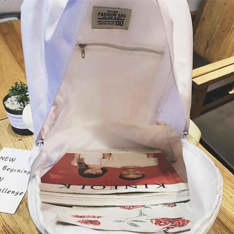 Stylish Women Ladies Canvas Shoulder School Bag With Spacious Main Compartment And Durable Design