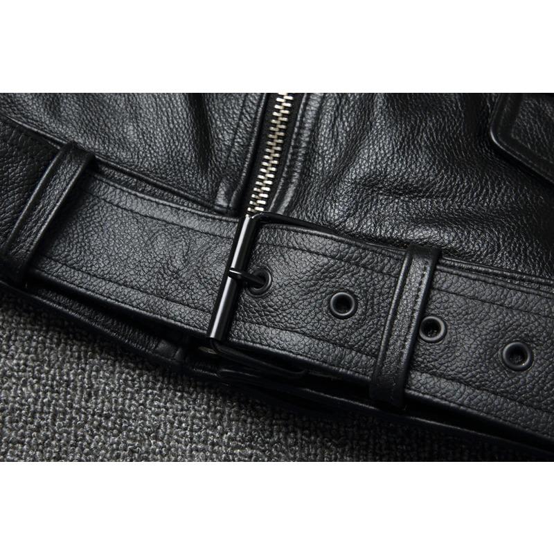 Chinesische Größe Echtes Kuh Leder Weste Gürtel Motorrad Weste Für Männer Biker Weste Slim Fit Rindsleder Leder Jacken Ärmellose Frühling Herbst