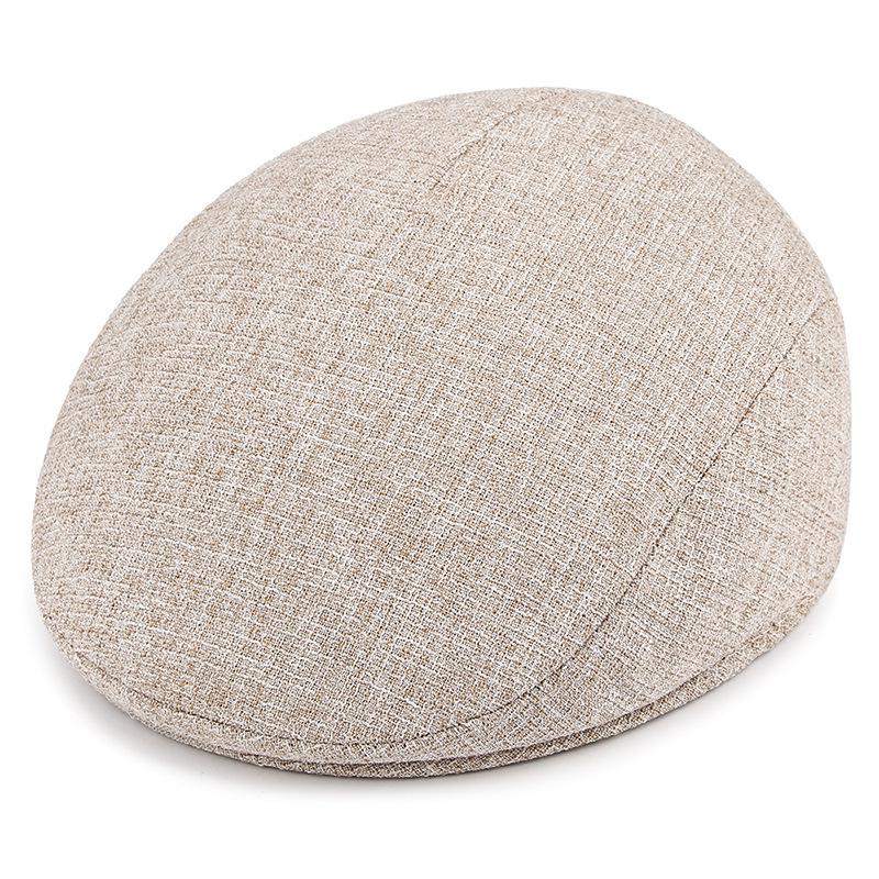 Men's Autumn-Winter Velvet-Lined PU Duckbill Cap with Ear Protection for Elderly