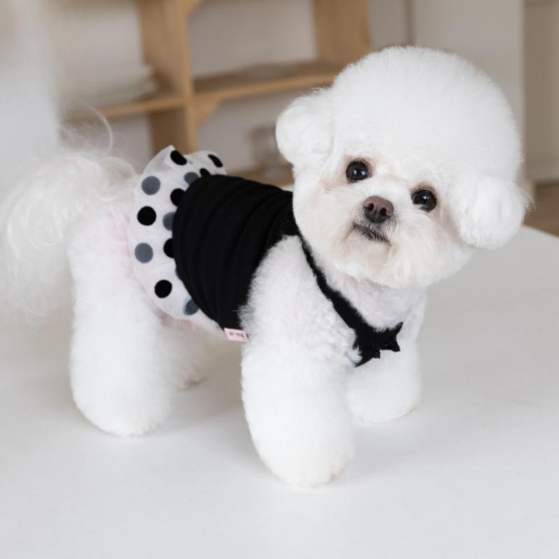 Pet Supplies Spring and Summer Comfortable Cool Polka Dot Suspenders Pet Cat and Dog Clothing Small Dog Pet Clothing