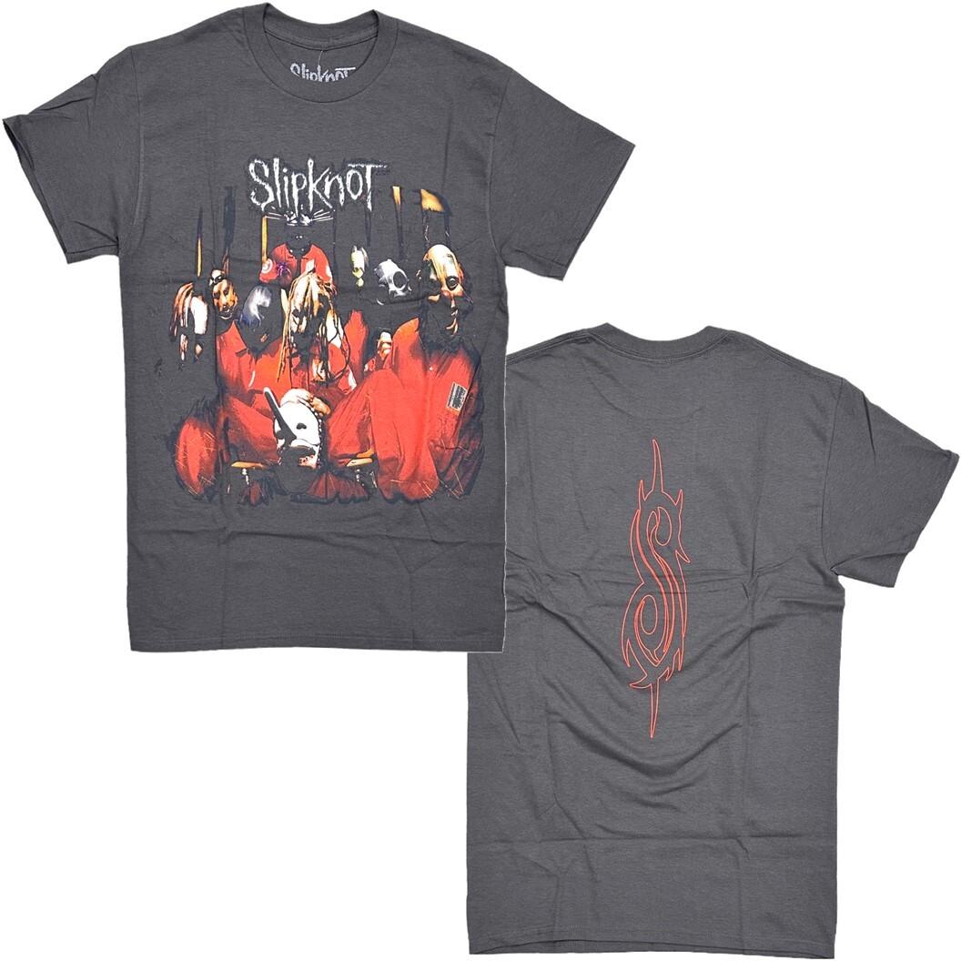 Slipknot Men Official Merchandise Group Photo Black Vintage Wash Tee T-shirt M