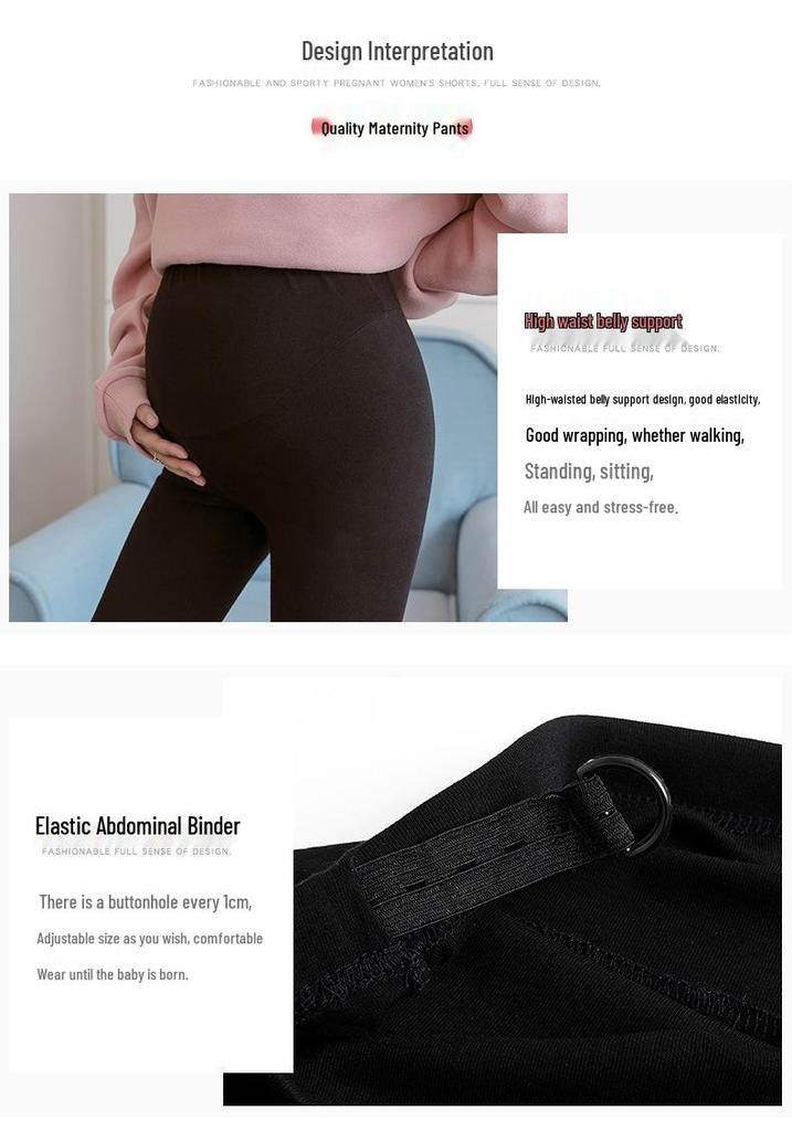 Maternity Belly Support Pants - Spring/Autumn Thin Casual Wear